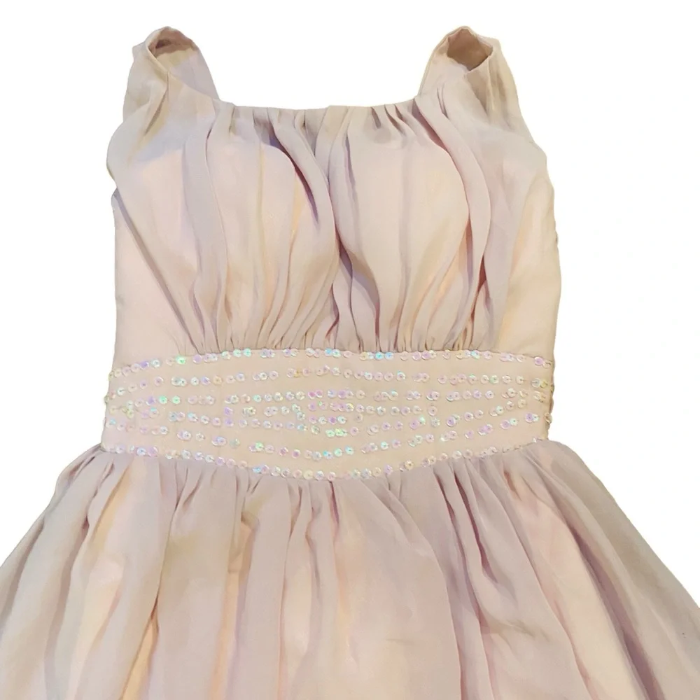 DRESSALE NWT Light Pink Cap Sleeve Sequin Dress - Picture 3 of 7